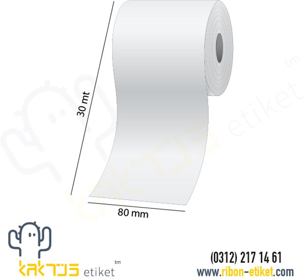 80x30 Termal Pos Rulosu  için detaylı bilgi göster 80x30 Termal Pos Rulosu  resmi