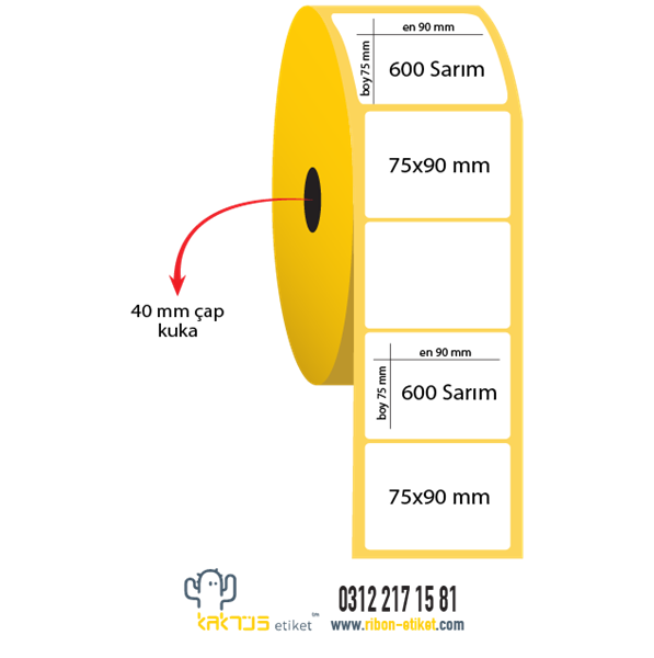 Show details for 75x90 Eko Termal Etiket 600 Sarım  Picture of 75x90 Eko Termal Etiket 600 Sarım