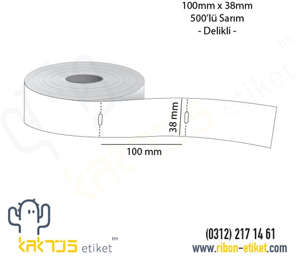 Show details for 38x100 Delikli Karton Raf Etiketi 350'li Sarım Picture of 38x100 Delikli Karton Raf Etiketi 350'li Sarım