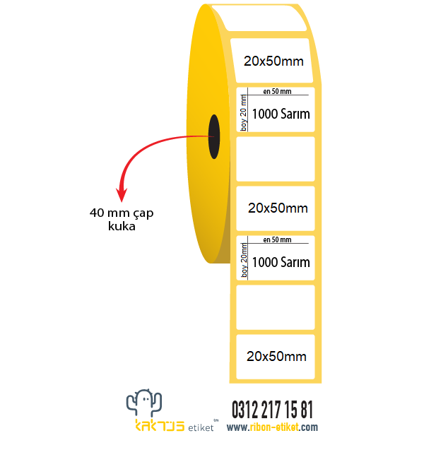 Picture of 20x50 Eko Termal Etiket 1000 Sarım - 10'lu Gönderim